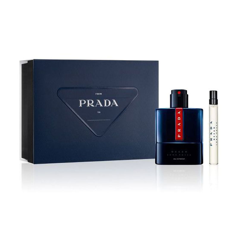 Парфумований чоловічий набір Prada Luna Rossa Ocean Gift Set (парфумована вода, 100 мл + парфумована вода, 10 мл)