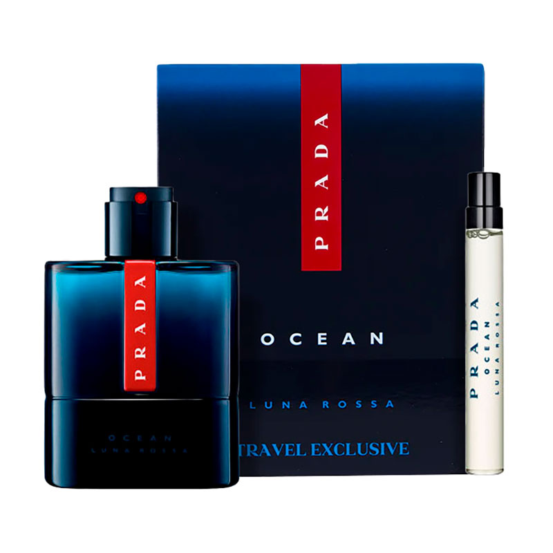 Парфумований набір чоловічий Prada Luna Rossa Ocean (туалетна вода, 100 мл + туалетна вода, 10 мл)